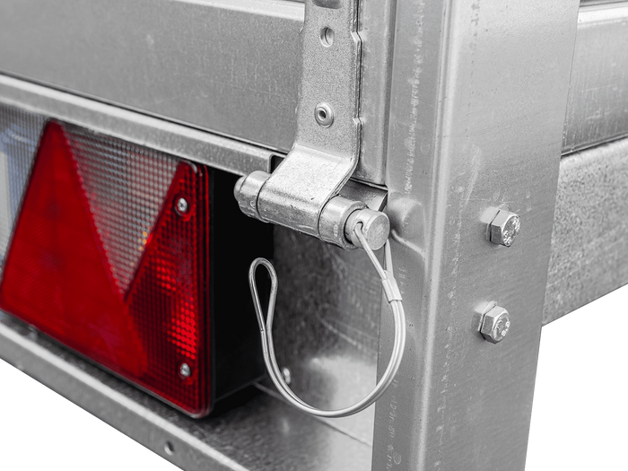 Přívěs Garden Trailer 264 KIPP s BIS bočnicemi, rámem H-800 a šedou plachtou