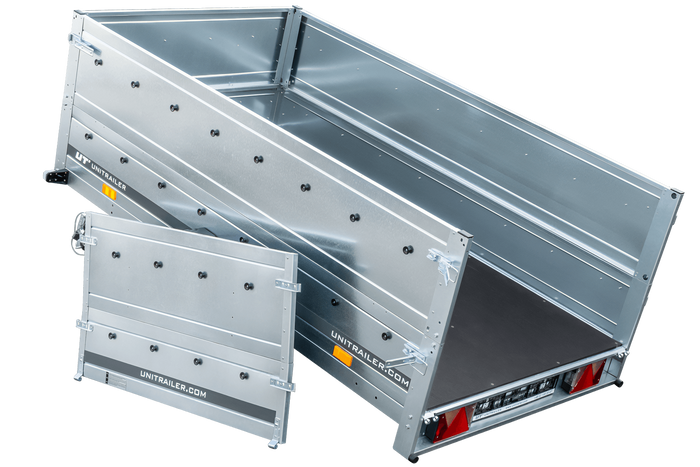 Jednonápravový přívěs 230x125 UNITRAILER GARDEN 230 KIPP s bočnicemi BIS