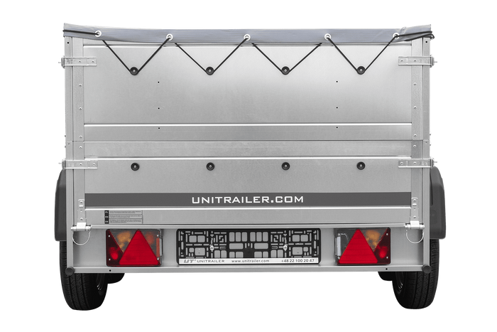 Přívěs Garden Trailer 264/2 KIPP s BIS bočnicemi, rámem H-0 a šedou plachtou