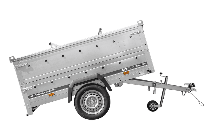 Lehký přívěs 200x125 UNITRAILER GARDEN 201 KIPP s bočnicemi BIS a hliníkovou plachtou