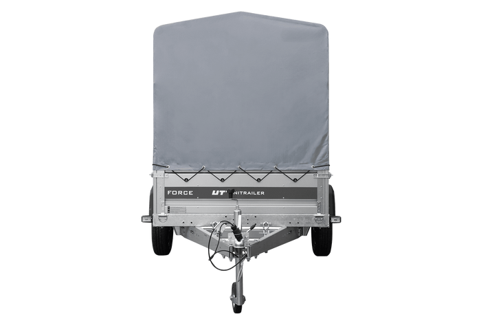 Lehký přívěs 230x125 UNITRAILER FORCE 230 KIPP s rámem H-1100 a šedou plachtou