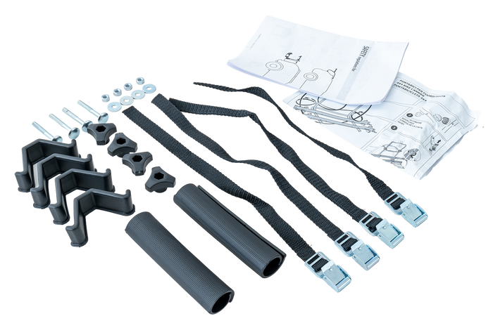 Nosič kol Peruzzo Brennero 4x4 s rezervním kolem - nosič na 2 kola s ližinami (černý)