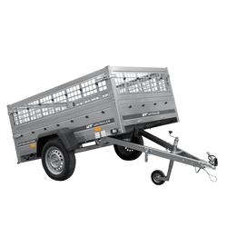 Jednonápravový přívěs 200x125 UNITRAILER GARDEN 201 KIPP s pletivovými bočnicemi