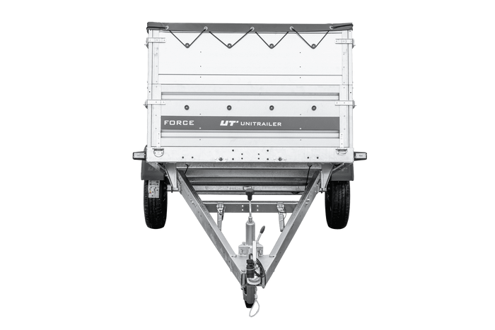 Lehký přívěs 264x125 UNITRAILER FORCE 264 KIPP s bočnicemi BIS, rámem H-0 a šedou plachtou