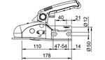 Tažný kloub AL-KO AK161 pro přívěs 1600 kg s 50 mm trubkovou ojí