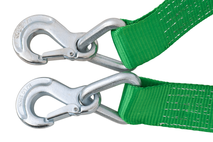 Tažné lano s háky HILLS tažný popruh 5m/60mm/6t zelený