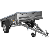 Přívěs za auto na pružinách 200x125 UNITRAILER GARDEN 201/R KIPP s rámem H-0 a šedým krytem