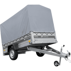 Lehký přívěs 230x125 UNITRAILER FORCE 230 KIPP s rámem H-1100 a šedou plachtou