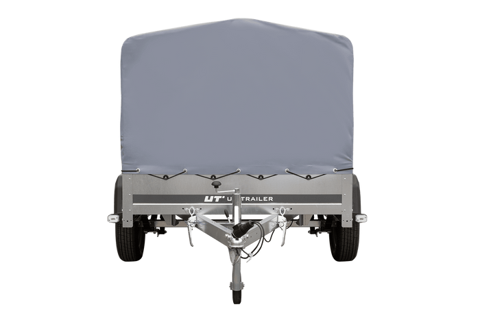 Jednonápravový přívěs na pružinách 200x125 UNITRAILER GARDEN 201/R KIPP s rámem H-800 a šedou plachtou