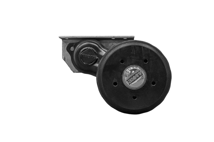 Brzděná náprava KNOTT VGB13M pro přívěs/nosič automobilů 1350 kg 1200 mm 1550 mm 5x112