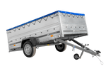 Přívěs Garden Trailer 265 KIPP s BIS bočnicemi, rámem H-0 a modrou plachtou