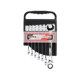 Ráčnové očkoploché klíče YATO YT-0208 10-19 mm 7 ks.