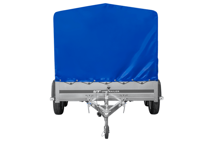 Dvounápravový přívěs 264x150 UNITRAILER GARDEN 265/2 KIPP s rámem H-1100 a modrým krytem