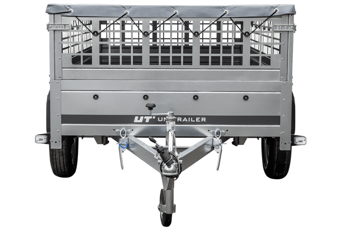 Přívěs Garden Trailer 230 KIPP s síťovanými BIS bočnicemi, rámem H-0 a šedou plachtou