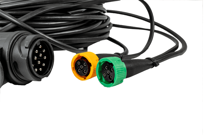 Elektroinstalace MANTES, svazek tažného vozidla, 7 m, zástrčka 13 PIN, bajonety 2x 5 PIN