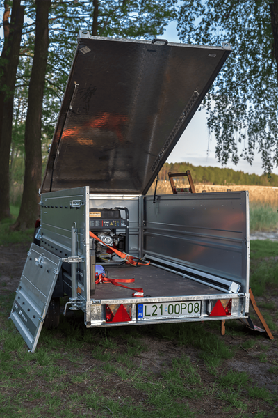Jednonápravový přívěs 264x125 UNITRAILER FORCE 264 KIPP s bočnicemi BIS a hliníkovou plachtou