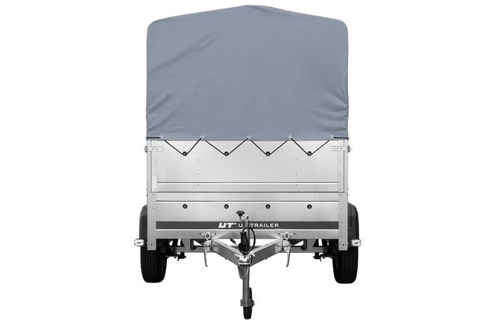 Lehký přívěs na pružinách 200x125 UNITRAILER GARDEN 201/R KIPP s bočnicemi BIS, rámem H-800 a šedým krytem