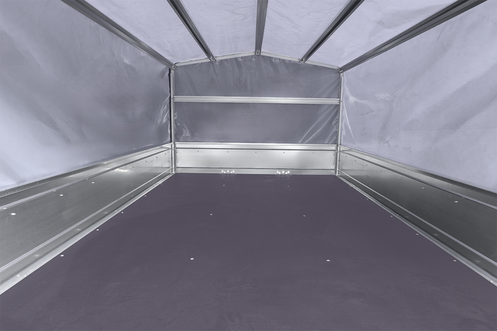 Dvounápravový přívěs 264x150 UNITRAILER GARDEN 265/2 KIPP s rámem H-800 a šedou plachtou