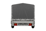 Jednonápravový přívěs s hliníkovými bočnicemi 230x125 Unitrailer Garden 230 KIPP ALU s rámem H-800 a šedým krytem