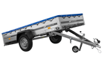 Jednonápravový přívěs 264x125 UNITRAILER GARDEN 264 KIPP s rámem H-0 a modrou plachtou
