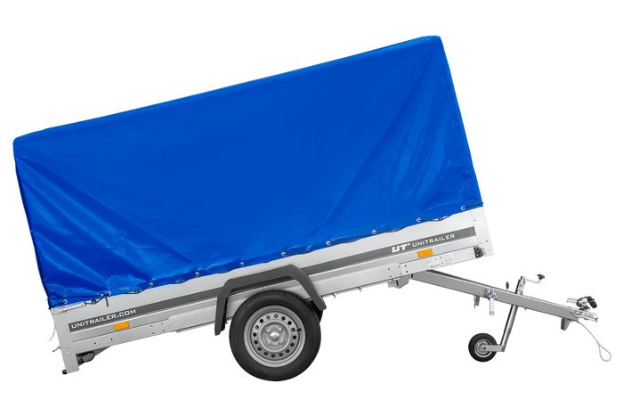 Jednonápravový přívěs 264x150 UNITRAILER GARDEN 265 KIPP s rámem H-1100 a modrým krytem