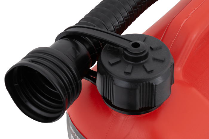 5l plastový kanystr HERMON s trychtýřem, červený