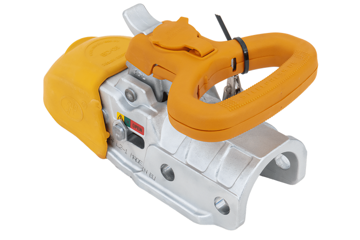 Kulové tažné zařízení STEELPRESS BC-3500E-00-02+SD pro přívěs o hmotnosti 3500 kg s ojí z litinové trubky o průměru 60,5 mm