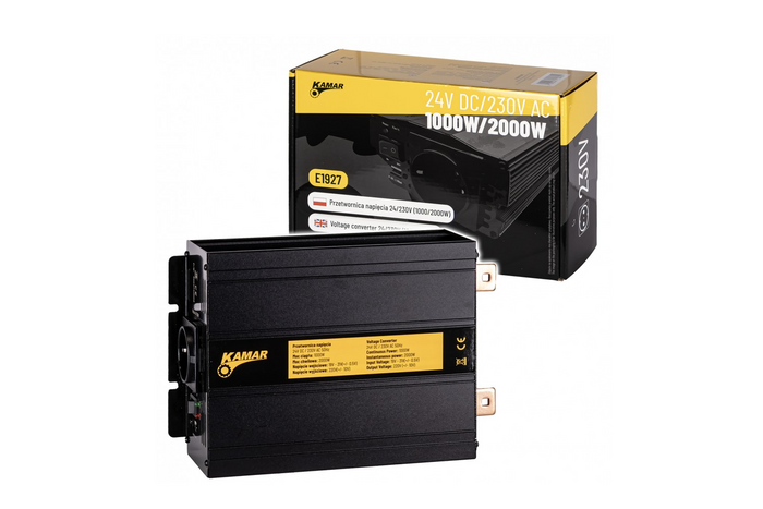 Měnič napětí 24V/230V (1000/2000W) KAMAR E1927