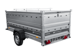 Jednonápravový přívěs na pružinách 264x125 UNITRAILER FORCE 264/R KIPP s bočnicemi BIS a hliníkovou plachtou
