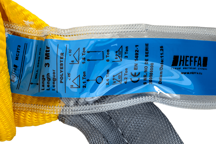 Jeřábový smyk HEFFA 3m/90mm/3t s poutky