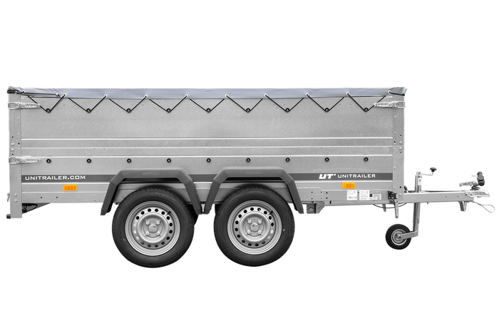 Přívěs Garden Trailer 264/2 KIPP s BIS bočnicemi, rámem H-0 a šedou plachtou