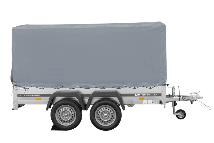 Dvounápravový přívěs 264x150 UNITRAILER GARDEN 265/2 KIPP s rámem H-1100 a šedým krytem