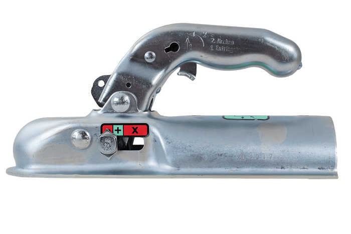 Kulové tažné zařízení KNOTT K7.5-E pro přívěs o hmotnosti 750 kg s trubkovou ojí o průměru 70 mm