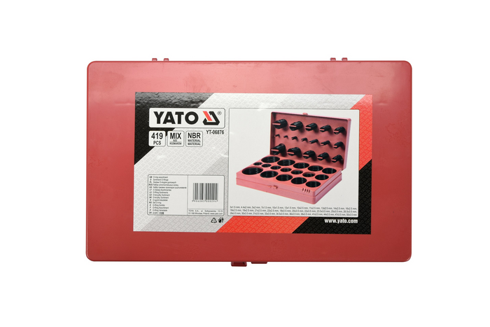 Sada pryžových O-kroužků YATO YT-06876 mix velikostí 419 kusů
