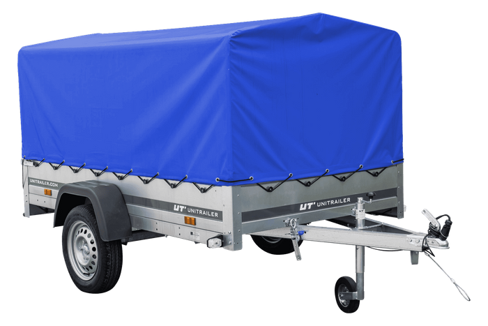 Lehký přívěs 230x125 UNITRAILER GARDEN 230 KIPP s rámem H-800 a modrým krytem