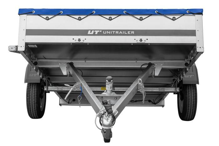 Přívěs Garden Trailer 265 KIPP s rámem H-0 a modrou plachtou