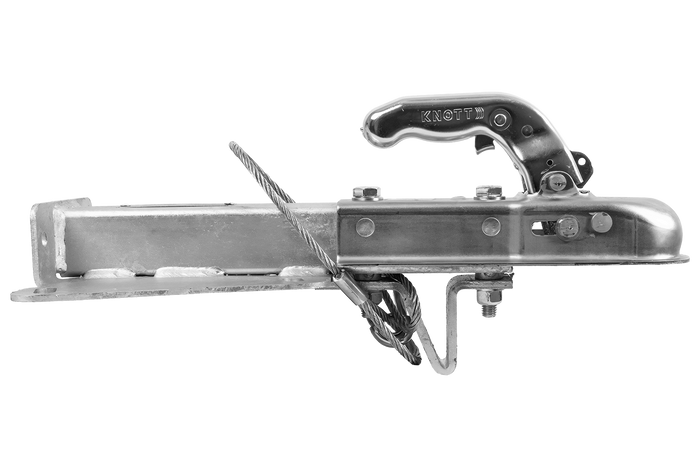 Kulové tažné zařízení KNOTT K7.5-H+KZE7.5 s podpěrou a lankem pro přívěs o hmotnosti 750 kg s ojí typu V