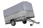Přívěs Garden Trailer 265 KIPP s BIS bočnicemi, rámem H-800 a šedou plachtou