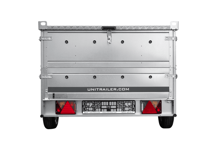 Jednonápravový přívěs na pružinách 264x125 UNITRAILER GARDEN 264/R KIPP s bočnicemi BIS a hliníkovou plachtou