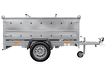 Lehký přívěs na pružinách 200x125 UNITRAILER GARDEN 201/R KIPP s bočnicemi BIS a hliníkovou plachtou