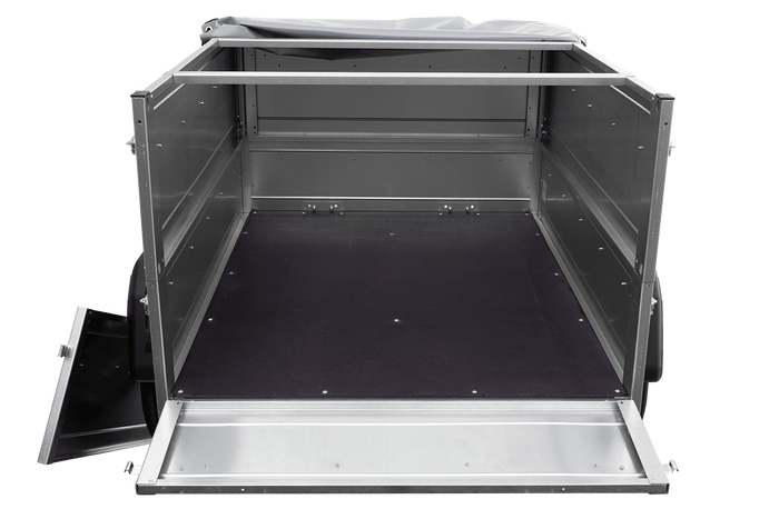 Přívěs Garden Trailer 150 KIPP s BIS bočnicemi, rámem H-0 a šedou plachtou