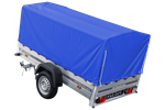Lehký přívěs 230x125 UNITRAILER GARDEN 230 KIPP s rámem H-800 a modrým krytem
