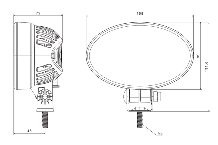 LED pracovní reflektor FRISTOM FT-366 15xLED 6200lm