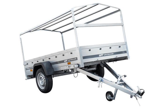 Lehký přívěs 230x125 UNITRAILER GARDEN 230 KIPP s rámem H-800 a modrým krytem