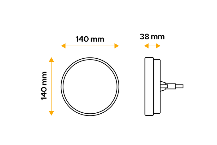 TT TECHNOLOGY TT.12559 LED zadní svítilna, 3 funkce, levá