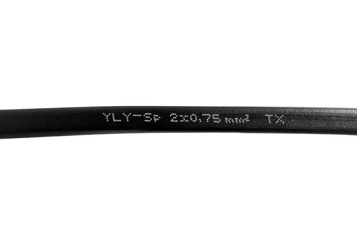Dvoužilový plochý elektrický kabel TEXSIM YLY-Sp 2x0,75 - 1 m