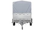 Lehký přívěs 264x125 UNITRAILER GARDEN 264 KIPP s bočnicemi BIS, rámem H-800 a šedým krytem