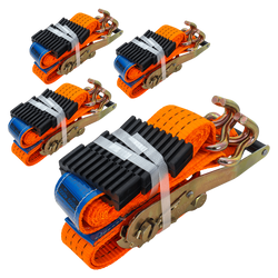 Sada čtyř tříbodových přepravních pásů s napínačem pro přívěs UNITRAILER 3m/50mm/4t oranžová