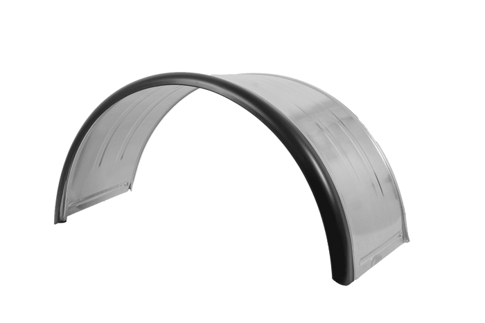 Dvojitý blatník pro přívěs 15-16" DOMAR DK7120 podběh kola 880/400 mm kovový s gumovým okrajem