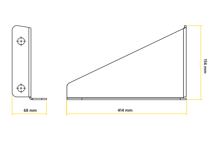 BOČNÍ MADLA 41,4 cm PRO MONTÁŽ 30L NÁDRŽE NA VODU LOKHEN 2 ks